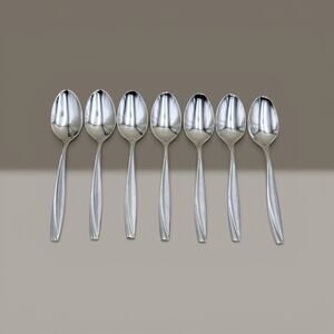 Set of 7 Wallace Hotel Lux Soup Spoon 7" Stainless Steel